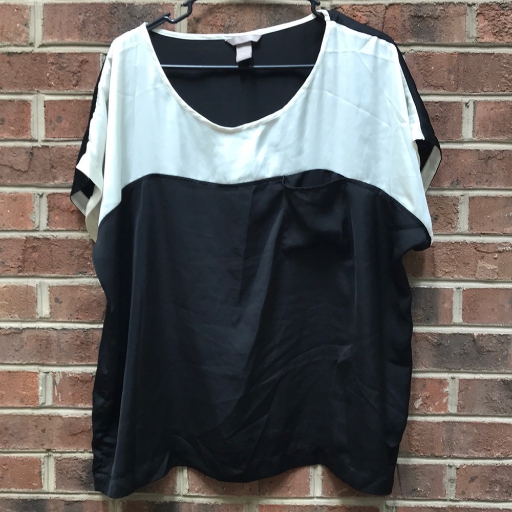 H&M plus satin blouse with pocket